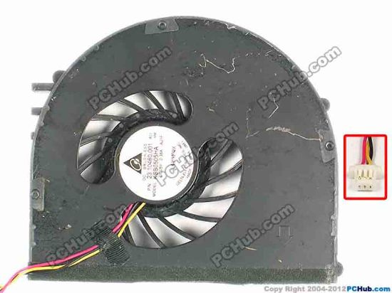 86863 Delta Electronics KSB0505HA Cooling Fan  -AJ1F, w20x3x3, 5V 0.38A, Bare fan Delta Electronics KSB0505HA Cooling Fan  