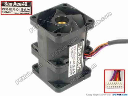 86941 Sanyo Denki 9CRA0412P5J04 Server - Square Fan sq40x40x56, w70x8x8, 12V 1.4A, 2 fan Sanyo Denki 9CRA0412P5J04 Server - Square Fan 