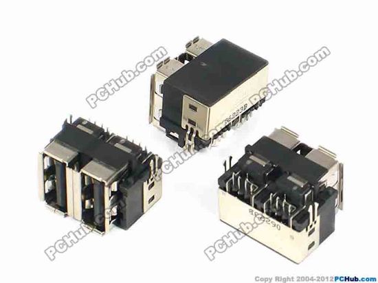 86951 UPH Jack & Plug Jack- USB  A33, Tyco UPH Jack & Plug Jack- USB  Overall Size: 14.8x18.5x14.2mm LxWxH