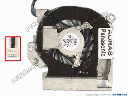 86967 Panasonic UDQFWEH01CQU Cooling Fan  w50x4x4, 5V 0.27A, bare fan Panasonic UDQFWEH01CQU Cooling Fan  