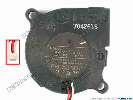 87119 NMB-MAT / Minebea BM4515-04W-B49 Server - Blower Fan T05, bw45x45x15, w100x3x3, 12V 0.18A NMB-MAT / Minebea BM4515-04W-B49 Server - Blower Fan 