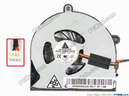 87132 Delta Electronics KSB06105HB Cooling Fan  -AK1X, w40x4x4, 5V 0.40A, Bare fan Delta Electronics KSB06105HB Cooling Fan