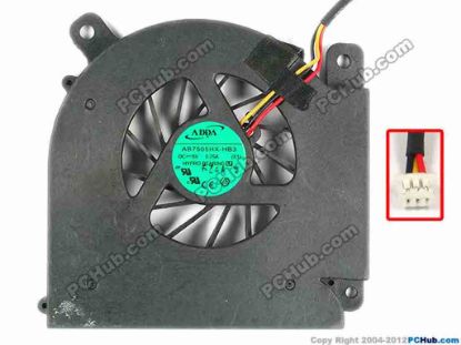 87162 Acer Aspire 5630 Series Cooling Fan  X1, w50x3x3, 5V 0.25A, Bare, w/o cover Acer Aspire 5630 Series Cooling Fan  