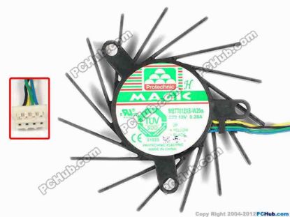 87193 Protechnic Magic MBT7012XB-W20 Server - Frameless / GPU Fan  B, dia73x73x11, w160x4x4, 12V 0.28A Protechnic Magic MBT7012XB-W20 Server - Frameless / GPU Fan 