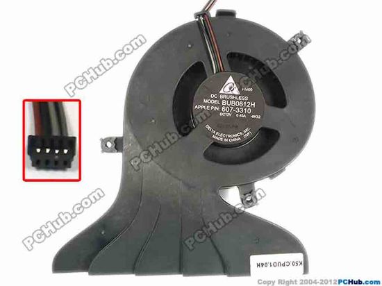 87213 Delta Electronics BUB0812H Server - Blower Fan 607-3310, -8K32, bw120x120x25, w70x4x4, 12V 0.45A Delta Electronics BUB0812H Server - Blower Fan