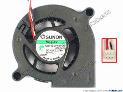 87390 SUNON GB1205PKV4-AY Server - Blower Fan S78.F.X.GN, bw50x20, w130x3x3, 12V 1.3W SUNON GB1205PKV4-AY Server - Blower Fan 
