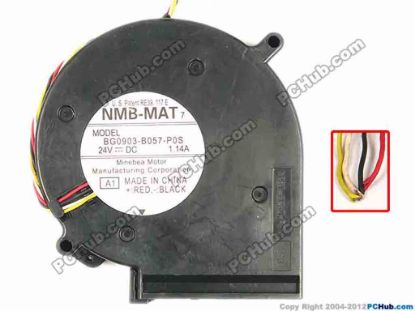 87419 NMB-MAT / Minebea BG0903-B057-P0S Server - Blower Fan A1, bw100x93x33, 4-wire, 24V 1.14A NMB-MAT / Minebea BG0903-B057-P0S Server - Blower Fan