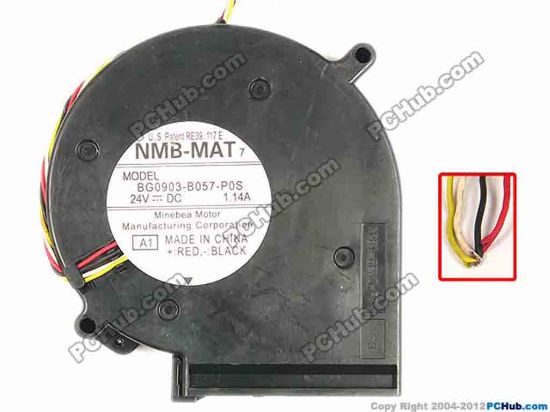87419 NMB-MAT / Minebea BG0903-B057-P0S Server - Blower Fan A1, bw100x93x33, 4-wire, 24V 1.14A NMB-MAT / Minebea BG0903-B057-P0S Server - Blower Fan