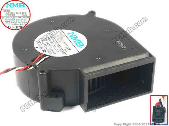 87566 NMB-MAT / Minebea BG0903-B044-00S Server - Blower Fan 02, bw97x97x33, w200x3x6, 12V 1.34A NMB-MAT / Minebea BG0903-B044-00S Server - Blower Fan 