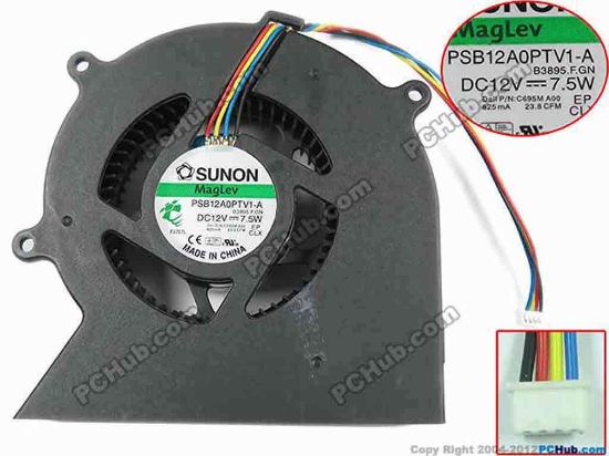 87590 SUNON PSB12A0PTV1-A Server - Blower Fan w25x3x3, 12V 7.5W SUNON PSB12A0PTV1-A Server - Blower Fan 