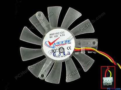 87989 Other Brands Vette Server - Frameless / GPU Fan A6010C12C, dia55x55x10, w120x3x3,  Other Brands Vette Server - Frameless / GPU Fan 