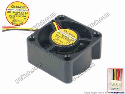 88079 SUNON GM1204PKBX-8A Server - Square Fan  (2).B289.F, sq40x40x20, w15x3x3, 12V 2.4W SUNON GM1204PKBX-8A Server - Square Fan 