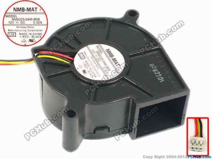 88093 NMB-MAT / Minebea BM6025-04W-B59 Server - Blower Fan L54, bw60x25, w130x3x3, 12V 0.32A NMB-MAT / Minebea BM6025-04W-B59 Server - Blower Fan 