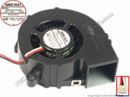 88108 NMB-MAT / Minebea BM5020-04W-B49 Server - Blower Fan L52, bw50x20, w75x3x3, 12V 0.24A NMB-MAT / Minebea BM5020-04W-B49 Server - Blower Fan 