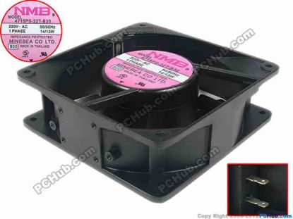 88171 NMB-MAT / Minebea 4715PS-23T-B30 Server - Square Fan A00, sq120x120x38, 230V 15W NMB-MAT / Minebea 4715PS-23T-B30 Server - Square Fan 