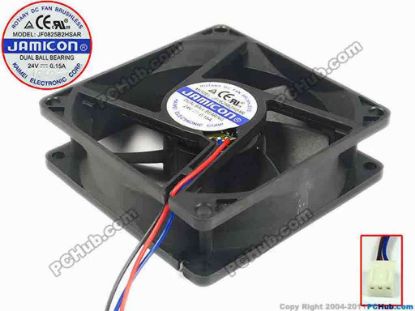 88175 Other Brands Jamicon Server - Square Fan JF0825S2HSAR, sq80x80x25, w200x3x3, 24V 0.15A Other Brands Jamicon Server - Square Fan 