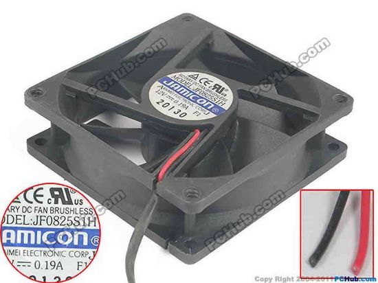 88262 Other Brands Jamicon Server - Square Fan JF 0825S, sq80x80x25, 2-wire, 12V 0.19A Other Brands Jamicon Server - Square Fan 