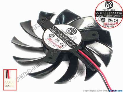 88304 Power Logic PLD08010S12HH Server - Frameless / GPU Fan dia73x73x10, w20x2x4, 12V 0.35A Power Logic PLD08010S12HH Server - Frameless / GPU Fan 