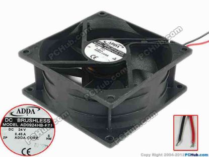 88354 ADDA AD0924HB-F71 Server - Square Fan F71, sq90x90x38, 2-wire, 24V 0.45A ADDA AD0924HB-F71 Server - Square Fan 