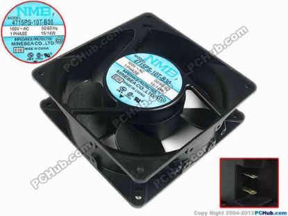 88700 NMB-MAT / Minebea 4715PS-10T-B30 Server - Square Fan E06, sq120x120x38, 100V 15W NMB-MAT / Minebea 4715PS-10T-B30 Server - Square Fan 