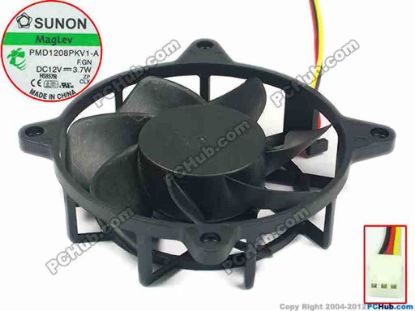 88845 SUNON PMD1208PKV1-A Server - Round Fan F.GN, dia70x70x20, 3-wire, 12V 3.7W SUNON PMD1208PKV1-A Server - Round Fan 
