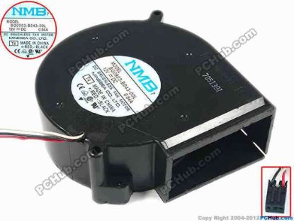 88873 NMB-MAT / Minebea BG0903-B043-00L Server - Blower Fan T4, bw97x97x33, w100x3x3, 12V 0.84A NMB-MAT / Minebea BG0903-B043-00L Server - Blower Fan 