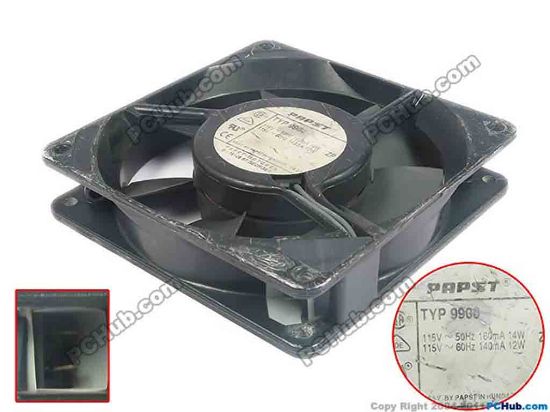 88886 ebm-papst TYP 9900 Server - Square Fan TYP9900, sq120x120x25, 115V 14W ebm-papst TYP 9900 Server - Square Fan 