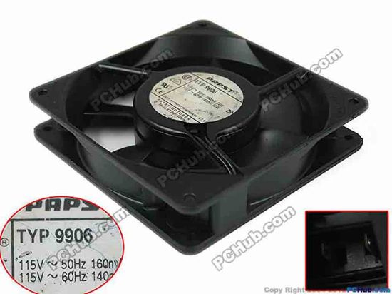 88897 ebm-papst TYP 9906 Server - Square Fan TYP9906, sq120x120x25, 115V 14W ebm-papst TYP 9906 Server - Square Fan 