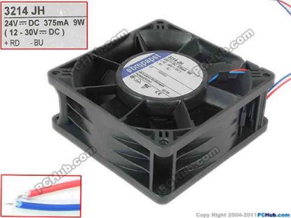 89076 ebm-papst 3214 JH Server - Square Fan 3214JH, sq92x92x38, 2-wire, 24V 9W ebm-papst 3214 JH Server - Square Fan 