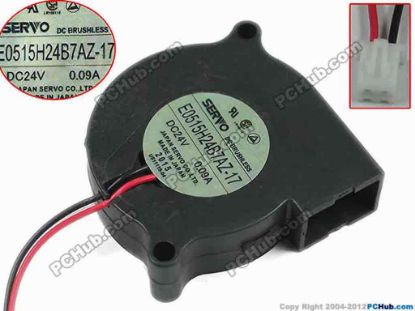 89148 Japan Servo E0515H24B7AZ-17 Server - Blower Fan bw50x50x15, 2-wire, 24V 0.09A Japan Servo E0515H24B7AZ-17 Server - Blower Fan 