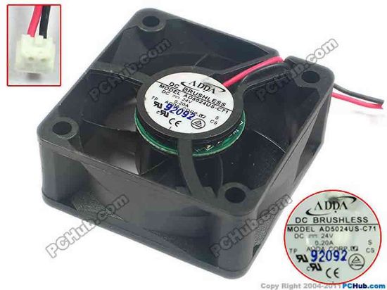 89159 ADDA AD5024US-C71 Server - Square Fan w35x2x2, 24V 0.2A ADDA AD5024US-C71 Server - Square Fan 