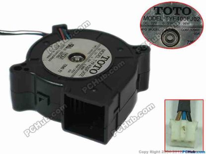 89180 TOTO TYF400FJ02 Server - Blower Fan 03A, bw60x60x25, w35x3x3, 12V 0.33A TOTO TYF400FJ02 Server - Blower Fan 