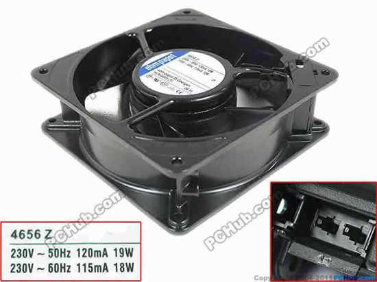 89278 ebm-papst 4656 Z Server - Square Fan 4656Z, sq120x120x38, 230V 18W ebm-papst 4656 Z Server - Square Fan