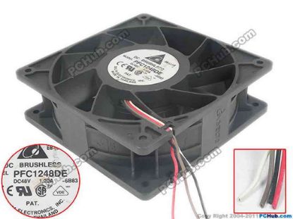 89362 Delta Electronics PFC1248DE Server - Square Fan -6B83, sq120x120x38, 4-wire, 48V 1.2A Delta Electronics PFC1248DE Server - Square Fan 