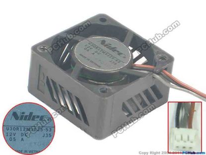 89427 Nidec U30R12NS1Z5-53 Server - Square Fan w35x3x3, 12V 0.05A Nidec U30R12NS1Z5-53 Server - Square Fan 