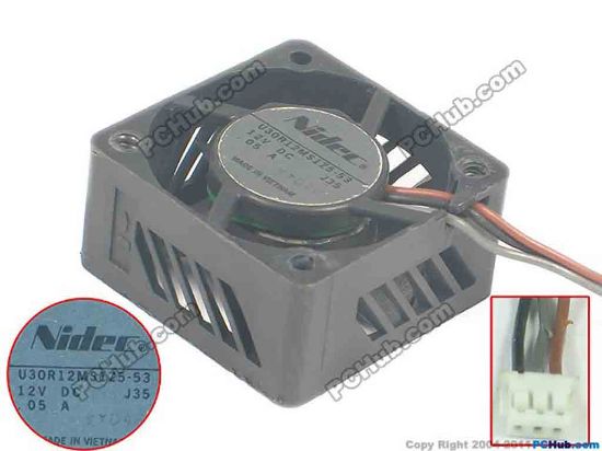 89427 Nidec U30R12NS1Z5-53 Server - Square Fan w35x3x3, 12V 0.05A Nidec U30R12NS1Z5-53 Server - Square Fan 