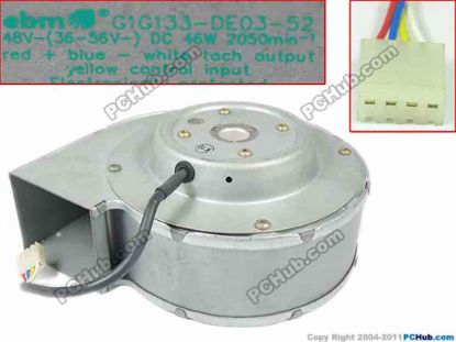 89433 ebm-papst G1G133-DE03-52 Server - Blower Fan bw120x120x32, w75x4x4, 48V 46W ebm-papst G1G133-DE03-52 Server - Blower Fan