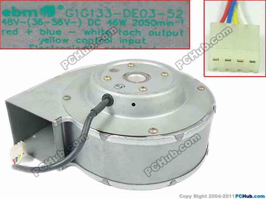 89433 ebm-papst G1G133-DE03-52 Server - Blower Fan bw120x120x32, w75x4x4, 48V 46W ebm-papst G1G133-DE03-52 Server - Blower Fan