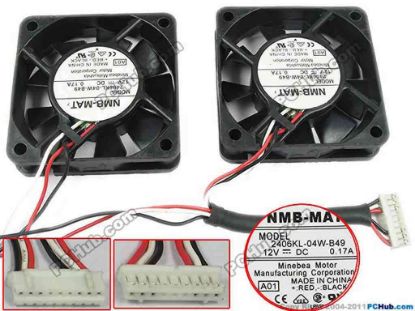 89487 NMB-MAT / Minebea 2406KL-04W-B49 Server - Square Fan A01, DC 12V 0.17A, W90/290x6x9, Dua Fan NMB-MAT / Minebea 2406KL-04W-B49 Server - Square Fan This item is dua fan, <a href="http://www.pchub.com/uph/laptop/656-144160-21419/NMB-2406KL-04W-B49-Server-Square-Fan.html" target="_self">single fan is available</a>