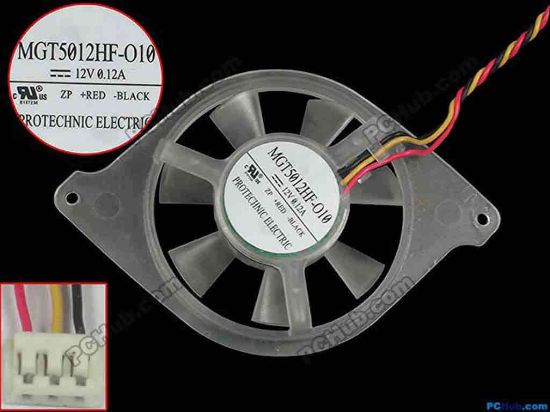 89493 Protechnic Magic MGT5012HF-O10 Server - Round Fan 12V 0.12A, W30x3x3, D86x56x10, White Protechnic Magic MGT5012HF-O10 Server - Round Fan 
