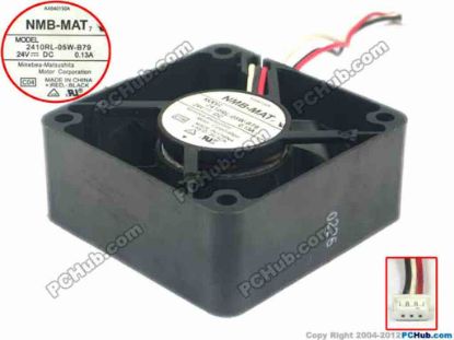 89651 NMB-MAT / Minebea 2410RL-05W-B79 Server - Square Fan C04, DC 24V 0.13A, 60x60x25mm NMB-MAT / Minebea 2410RL-05W-B79 Server - Square Fan
