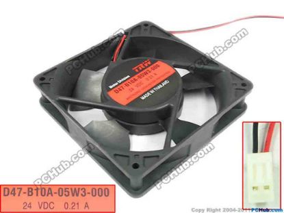 89735 NMB-MAT / Minebea D47-B10A-05W3-000 Server - Square Fan sq120x120x25, w135x2x2, 24V 0.21A NMB-MAT / Minebea D47-B10A-05W3-000 Server - Square Fan 
