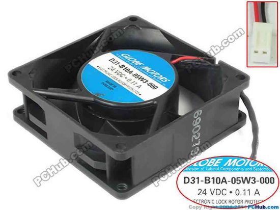 89829 NMB-MAT / Minebea D31-B10A-05W3-000 Server - Square Fan sq80x80x25, 2-wire, 24V 0.11A NMB-MAT / Minebea D31-B10A-05W3-000 Server - Square Fan 