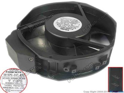 89851 NMB-MAT / Minebea 5915PC-24T-B30 Server - Round Fan AC 230V 14W, NMB-MAT / Minebea 5915PC-24T-B30 Server - Round Fan 