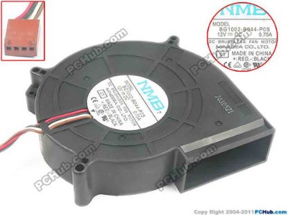 89980 NMB-MAT / Minebea BG1002-B044-P0S Server - Blower Fan 01, bw100x100x25, w65x4x4, 12V 0.75A NMB-MAT / Minebea BG1002-B044-P0S Server - Blower Fan 