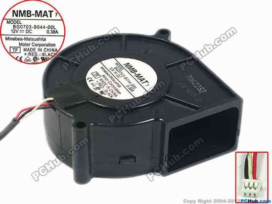 89995 NMB-MAT / Minebea BG0703-B044-00L Server - Blower Fan TF, bw75x75x30, 3-wire, 12V 0.38A NMB-MAT / Minebea BG0703-B044-00L Server - Blower Fan 