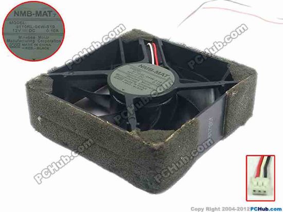 90012 NMB-MAT / Minebea 3110RL-04W-S19 Server - Square Fan C02, sq80x80x25, w110x3x3, 12V 0.1A NMB-MAT / Minebea 3110RL-04W-S19 Server - Square Fan 
