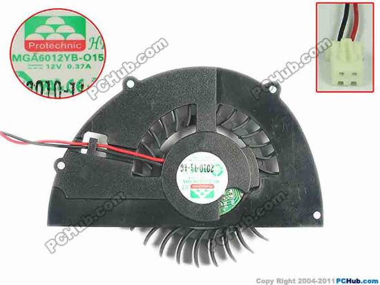 90111 Protechnic Magic MGA6012YB-O15 Server - Round Fan w75x2x2, 12V 0.37A Protechnic Magic MGA6012YB-O15 Server - Round Fan 