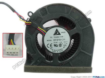 90125 Delta Electronics BFB1012H Server - Blower Fan -9M30, w125x4x4, 12V 1.2A Delta Electronics BFB1012H Server - Blower Fan 