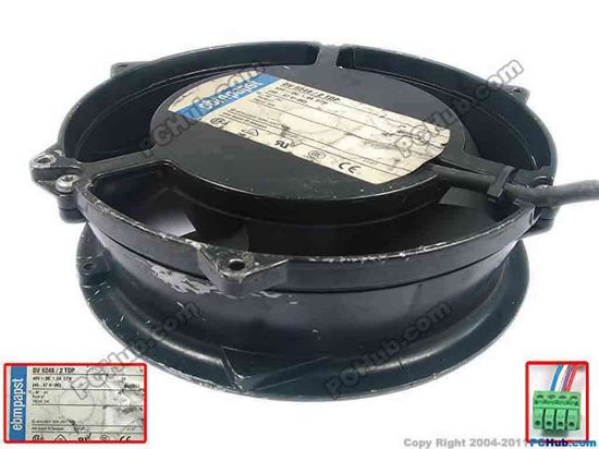 90129 ebm-papst DV 6248 / 2 TDP Server - Round Fan DV6248/2TDP, dia170x170x50, w120x4x4, 48V 1.8A ebm-papst DV 6248 / 2 TDP Server - Round Fan 